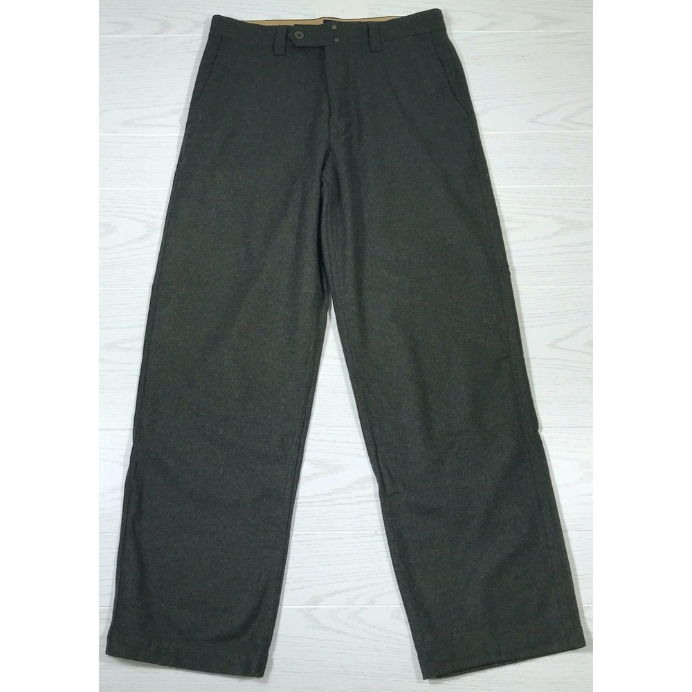Vintage Gap Wool Blend Dress Pants Men 32x32 Gray Flat Front Work Business Y2K